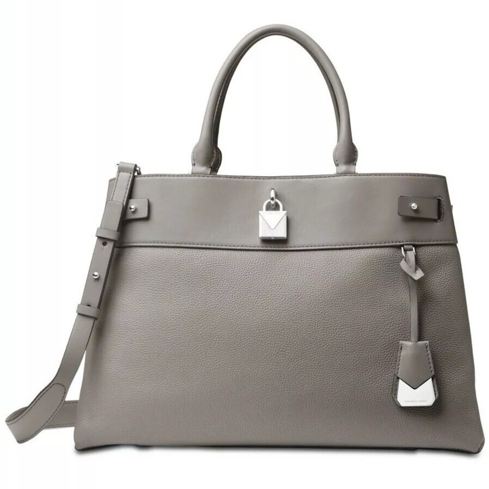 Michael Kors Light Gray Leather Tote
